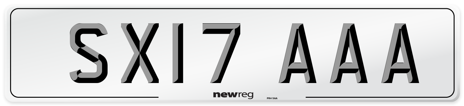 SX17 AAA Number Plate from New Reg